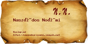 Naszádos Noémi névjegykártya